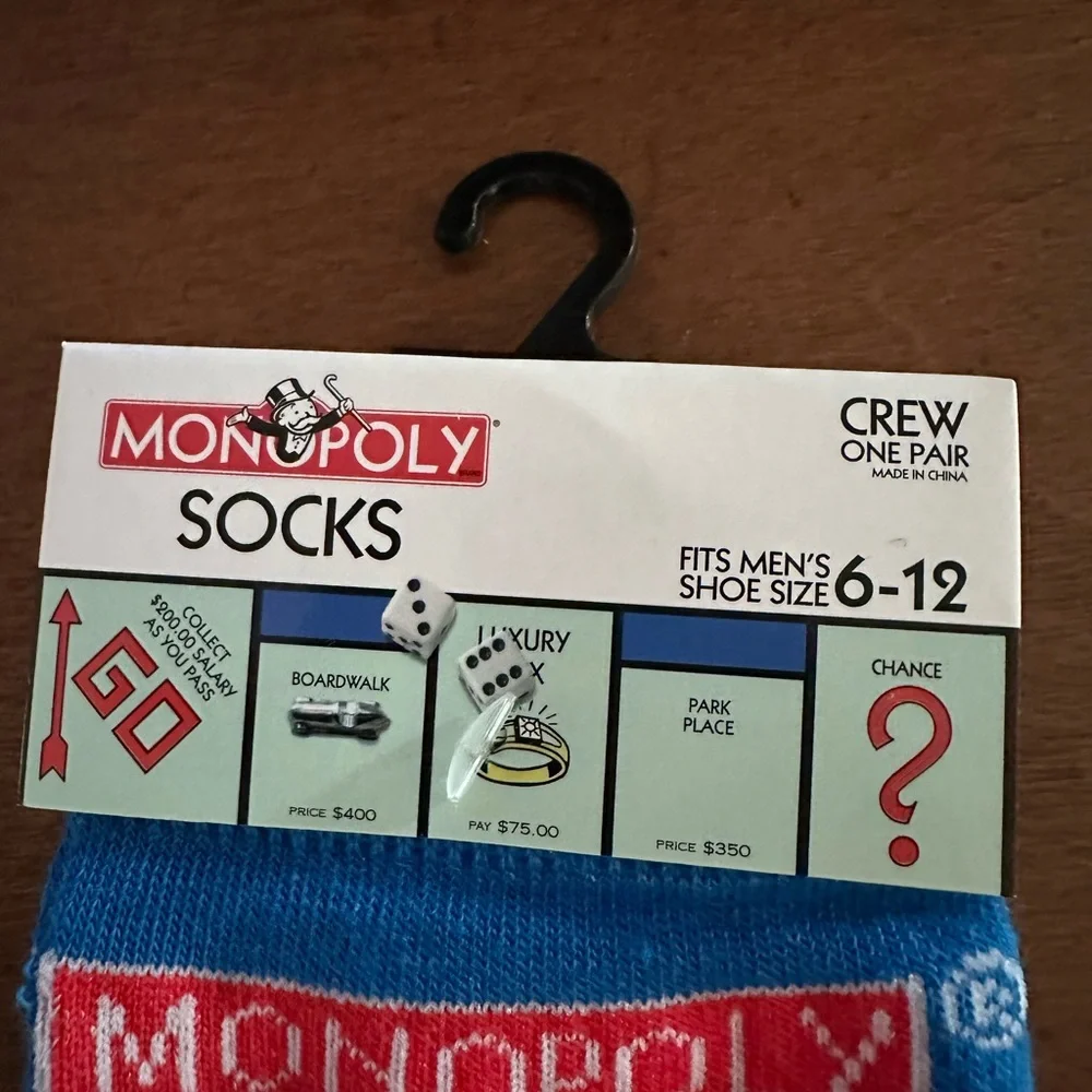 🌵3/$15 Monopoly crew socks ( see description)